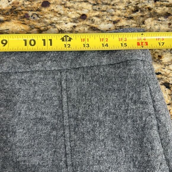 Ann Taylor Factory Boiled Wool A-line Mini Skirt In Gray Size 10 - Picture 6 of 7